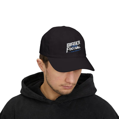 Bigger Than Football Classic Dad Cap - Casual White Hat for Sports Lovers