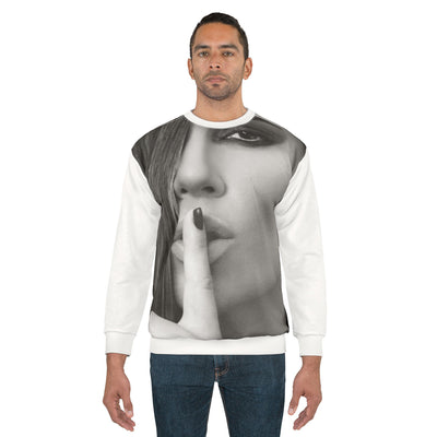 Courtnay Unisex Sweatshirt - Stylish Silence Graphic Sweatshirt for Trendsetters