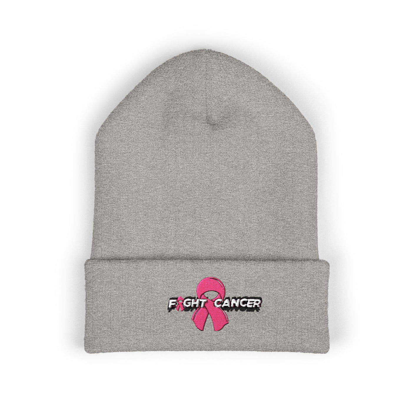 Pink Ribbon Classic Cuffed Beanie
