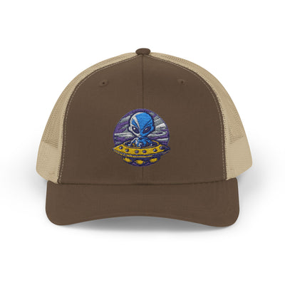 Alien UFO Snapback Trucker Cap - Fun & Trendy Hat for Sci-Fi Lovers