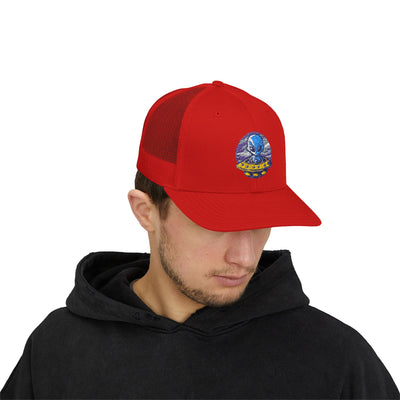 Alien UFO Snapback Trucker Cap - Fun & Trendy Hat for Sci-Fi Lovers