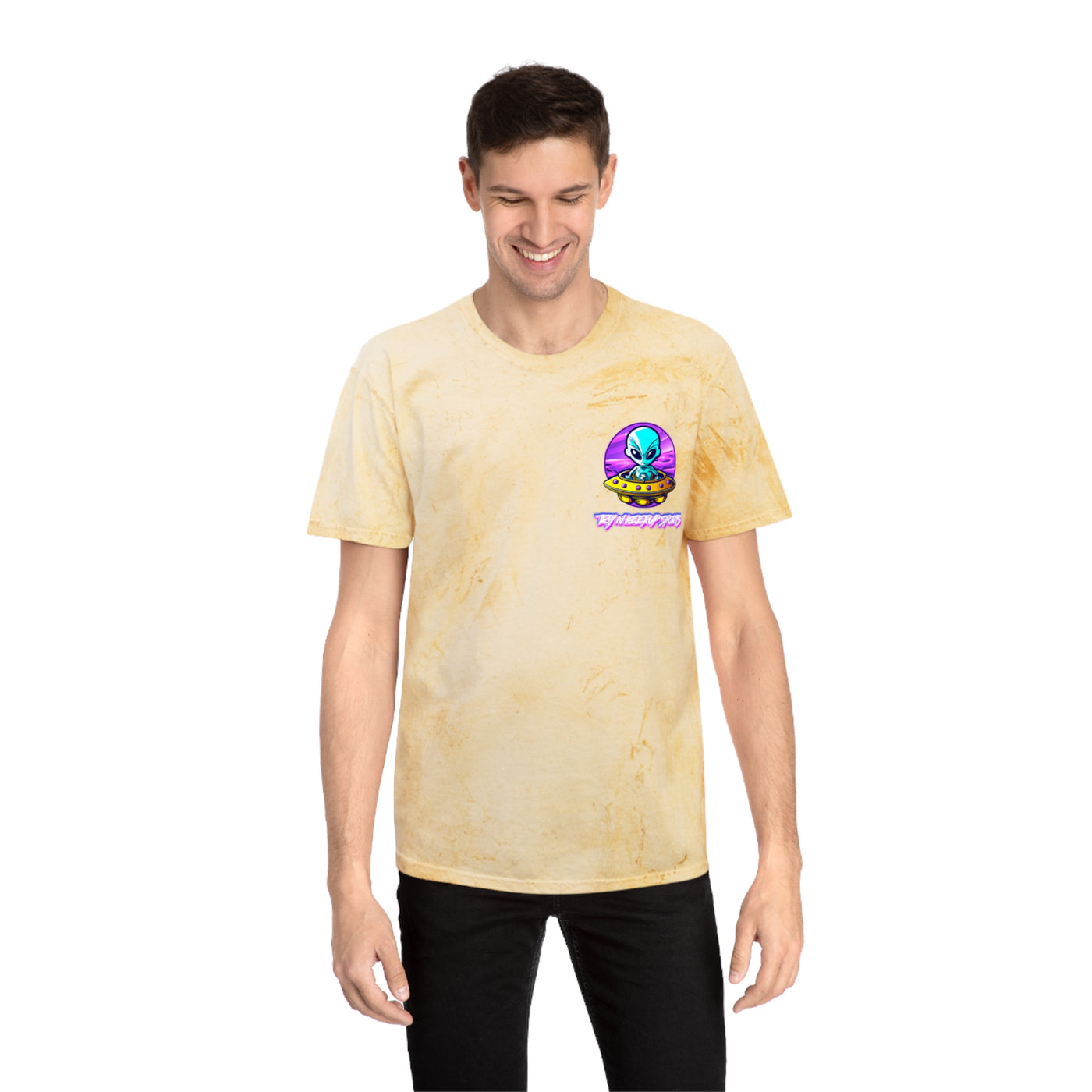 Colorful Alien Graphic Unisex T-Shirt - Perfect for Festivals & Casual Wear