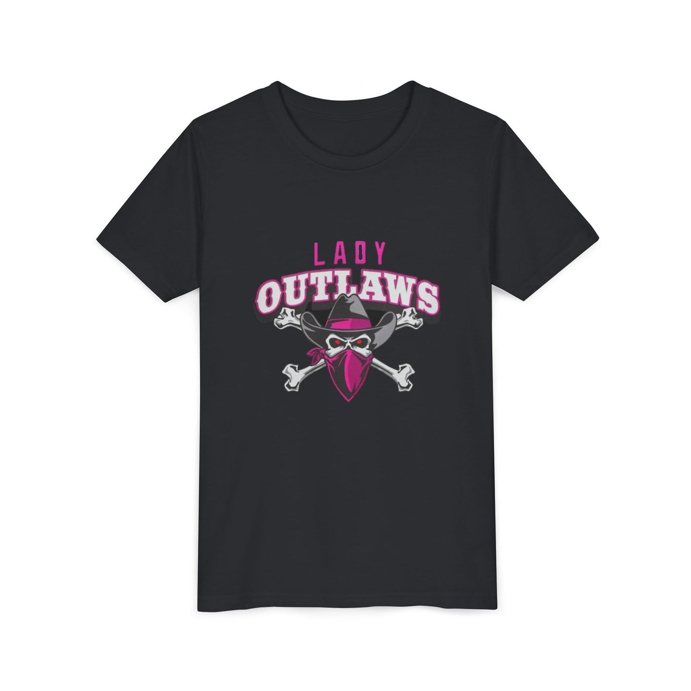 Lady Outlaws Youth Tee - Fun and Edgy Short Sleeve T-Shirt for Young Rebels