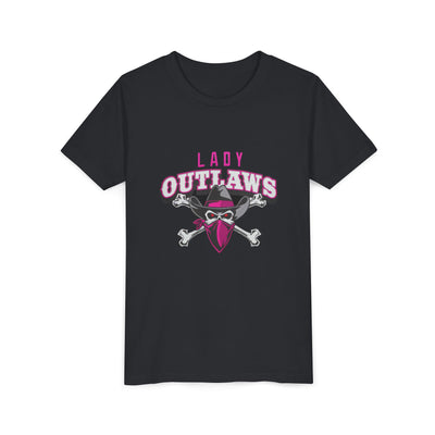 Lady Outlaws Youth Tee - Fun and Edgy Short Sleeve T-Shirt for Young Rebels