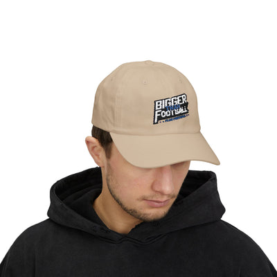 Bigger Than Football Classic Dad Cap - Casual White Hat for Sports Lovers