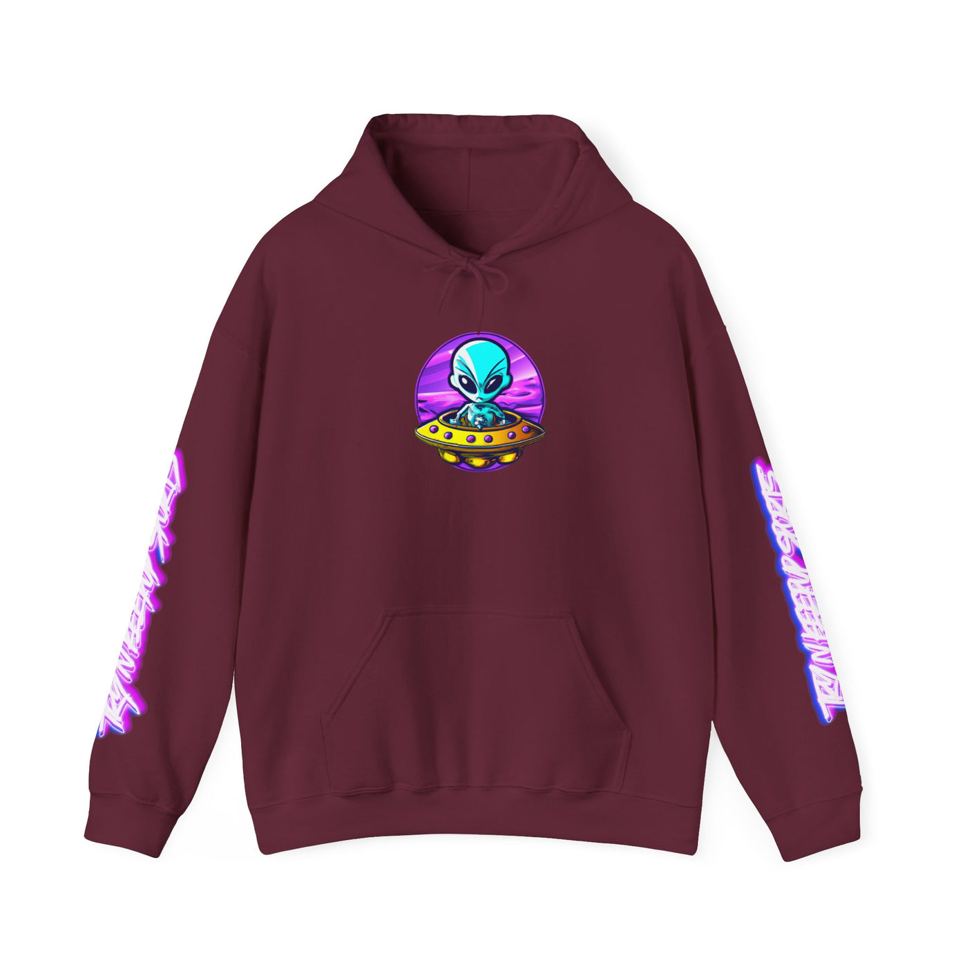 Retro Alien Graphic Hoodie - Unisex Heavy Blend™ Sweatshirt