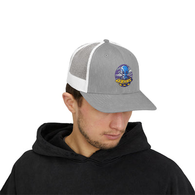 Alien UFO Snapback Trucker Cap - Fun & Trendy Hat for Sci-Fi Lovers