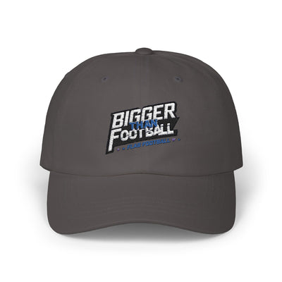 Bigger Than Football Classic Dad Cap - Casual White Hat for Sports Lovers