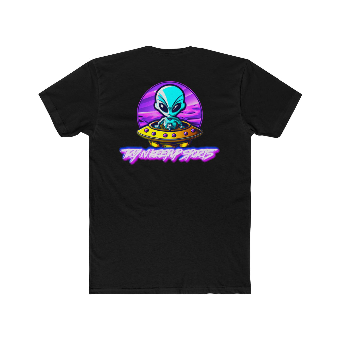 Unisex Cotton Crew Tee - Alien Encounter Graphic T-shirt