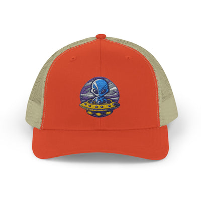 Alien UFO Snapback Trucker Cap - Fun & Trendy Hat for Sci-Fi Lovers