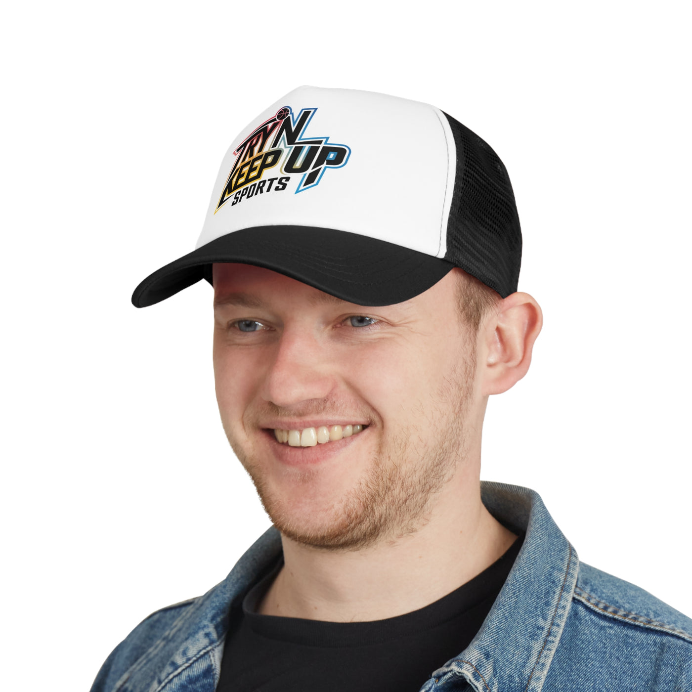 Active Sports Mesh Cap - 'Tryn Keep Up' Trucker Hat for Sports Enthusiasts