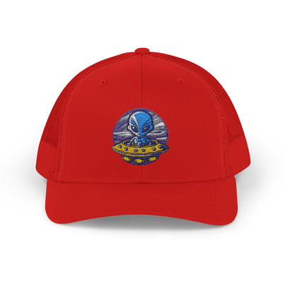 Alien UFO Snapback Trucker Cap - Fun & Trendy Hat for Sci-Fi Lovers