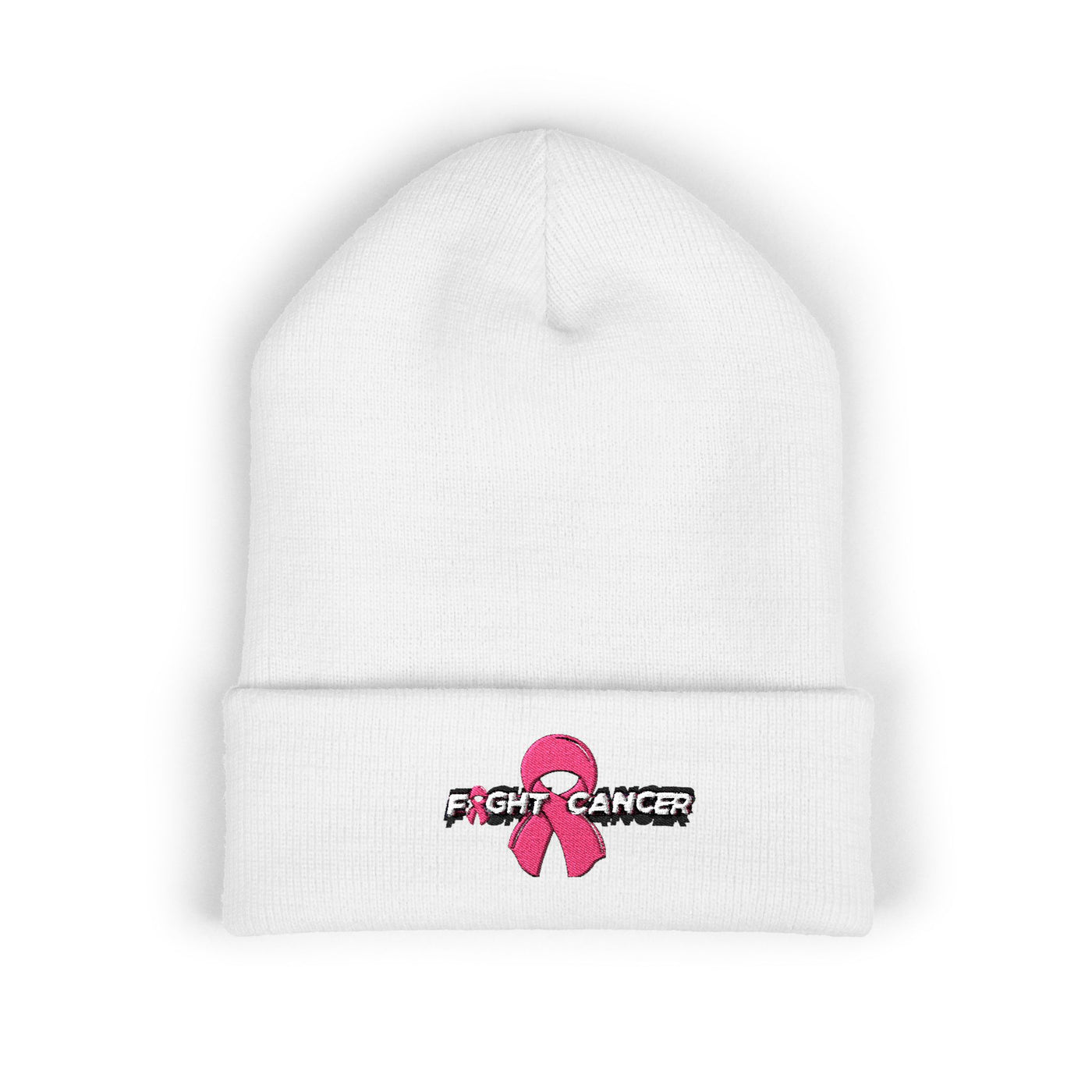 Pink Ribbon Classic Cuffed Beanie