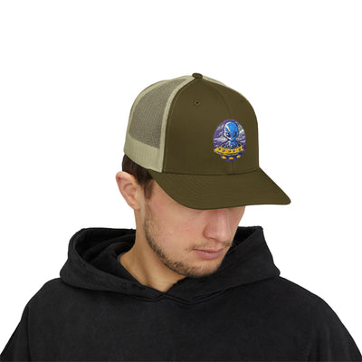 Alien UFO Snapback Trucker Cap - Fun & Trendy Hat for Sci-Fi Lovers