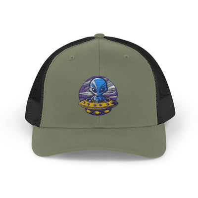 Alien UFO Snapback Trucker Cap - Fun & Trendy Hat for Sci-Fi Lovers