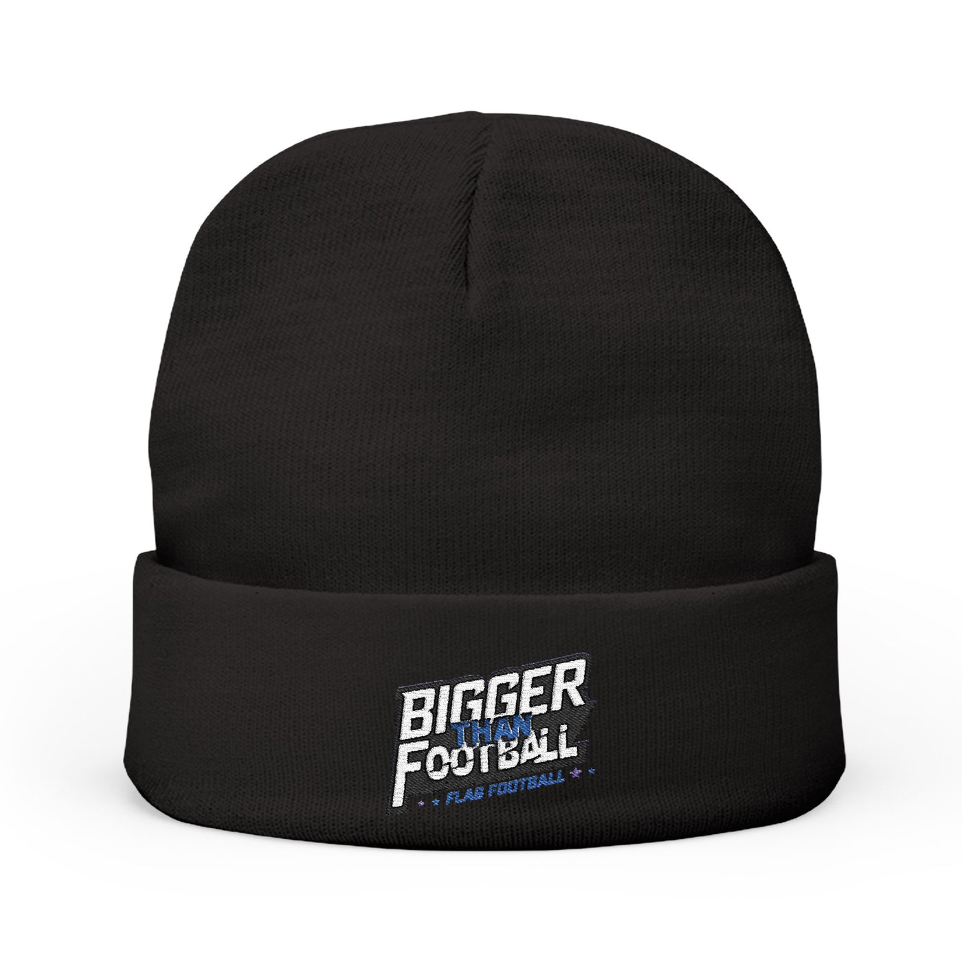 Bigger Football Knit Beanie - Stylish Embroidered Winter Hat