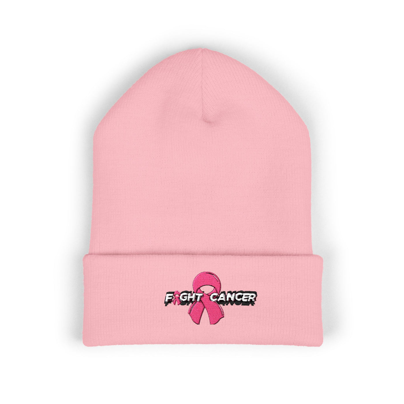 Pink Ribbon Classic Cuffed Beanie
