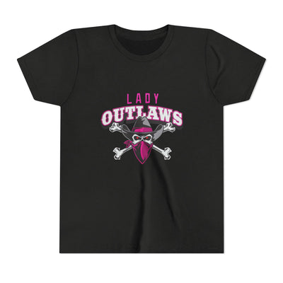 Lady Outlaws Youth Tee - Fun and Edgy Short Sleeve T-Shirt for Young Rebels