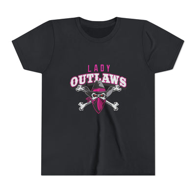 Lady Outlaws Youth Tee - Fun and Edgy Short Sleeve T-Shirt for Young Rebels