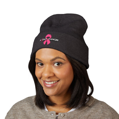 Pink Ribbon Classic Cuffed Beanie