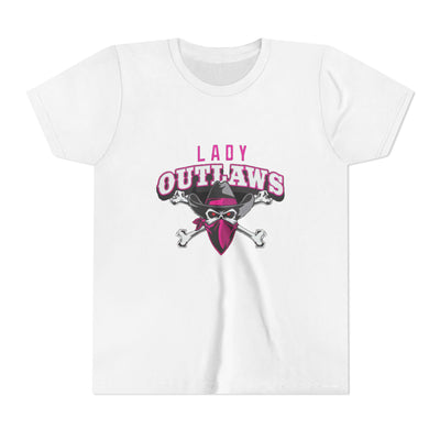 Lady Outlaws Youth Tee - Fun and Edgy Short Sleeve T-Shirt for Young Rebels