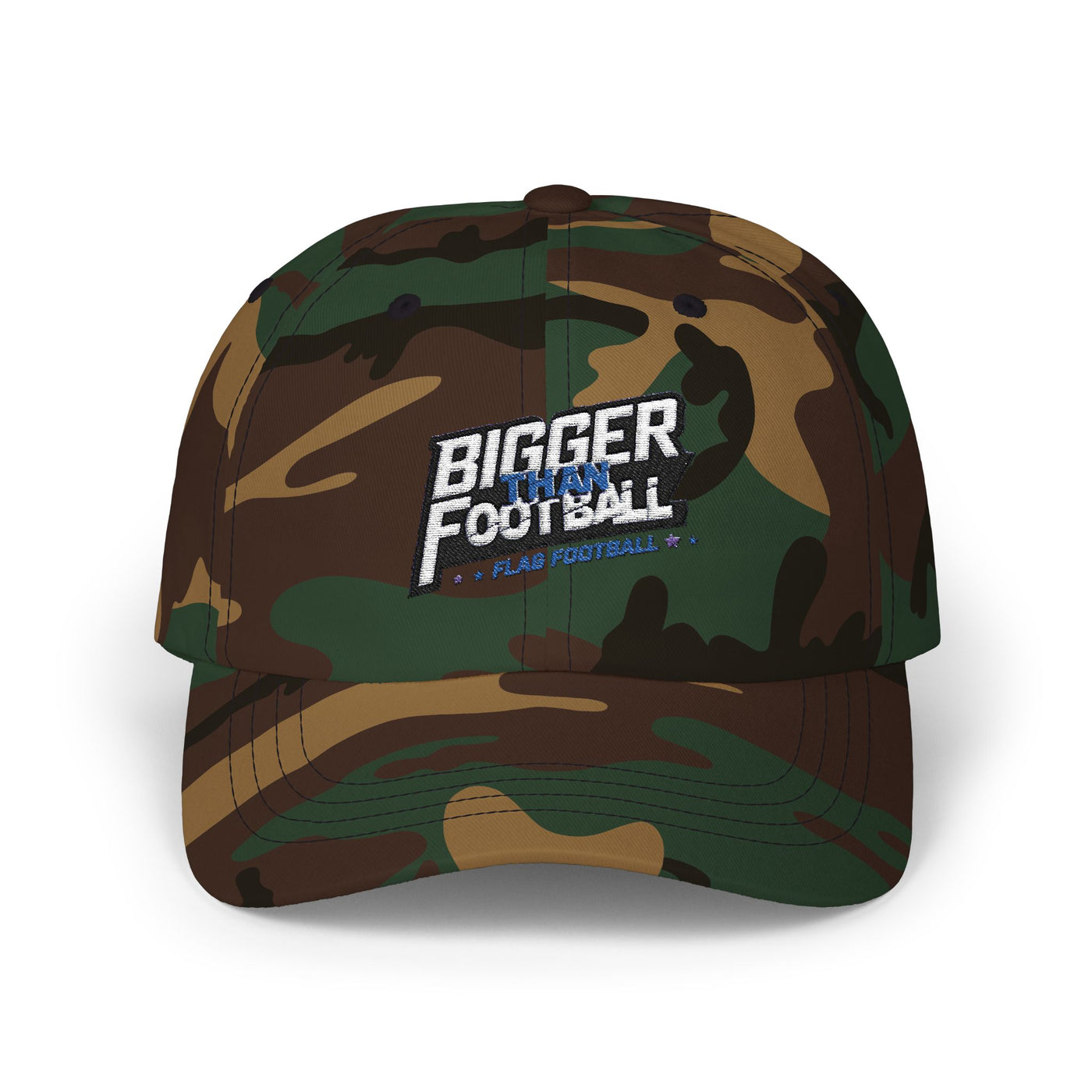 Bigger Than Football Classic Dad Cap - Casual White Hat for Sports Lovers
