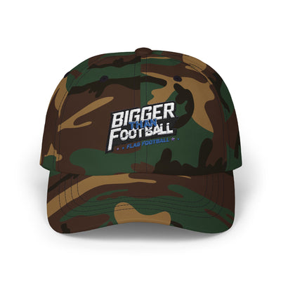 Bigger Than Football Classic Dad Cap - Casual White Hat for Sports Lovers