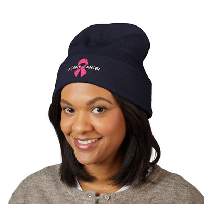 Pink Ribbon Classic Cuffed Beanie