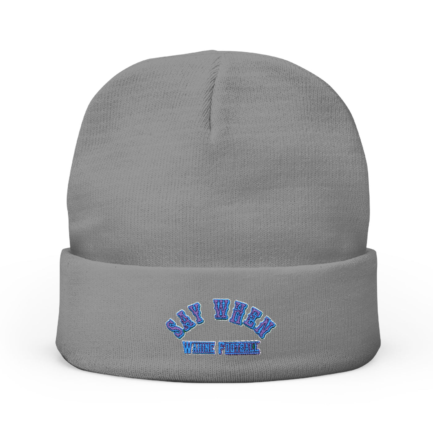 Say When Stylish Embroidered Knit Beanie