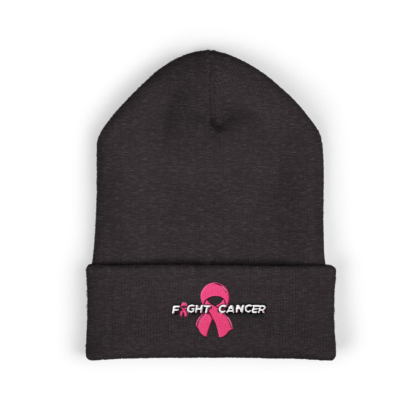 Pink Ribbon Classic Cuffed Beanie