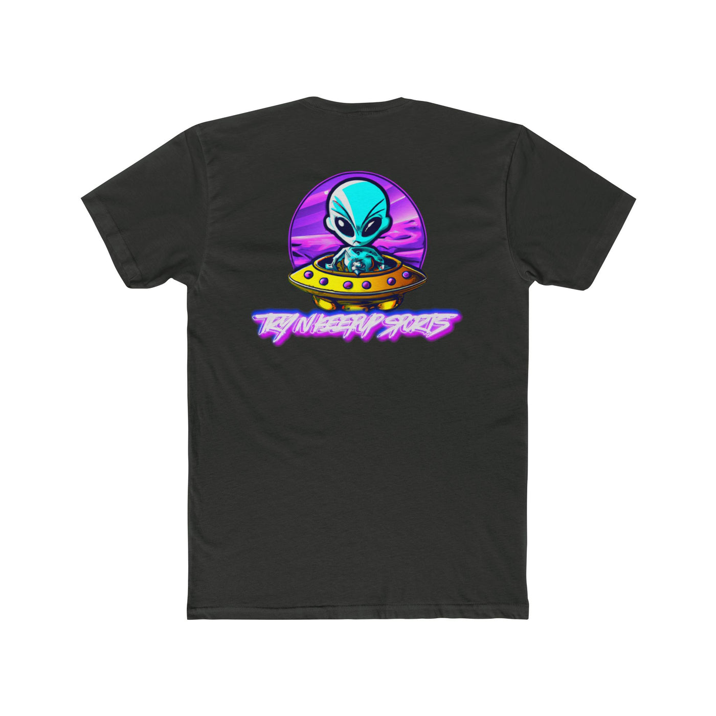 Unisex Cotton Crew Tee - Alien Encounter Graphic T-shirt