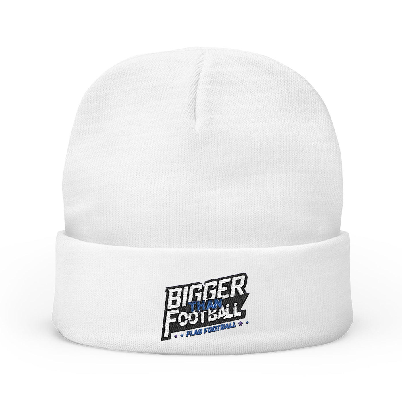 Bigger Football Knit Beanie - Stylish Embroidered Winter Hat
