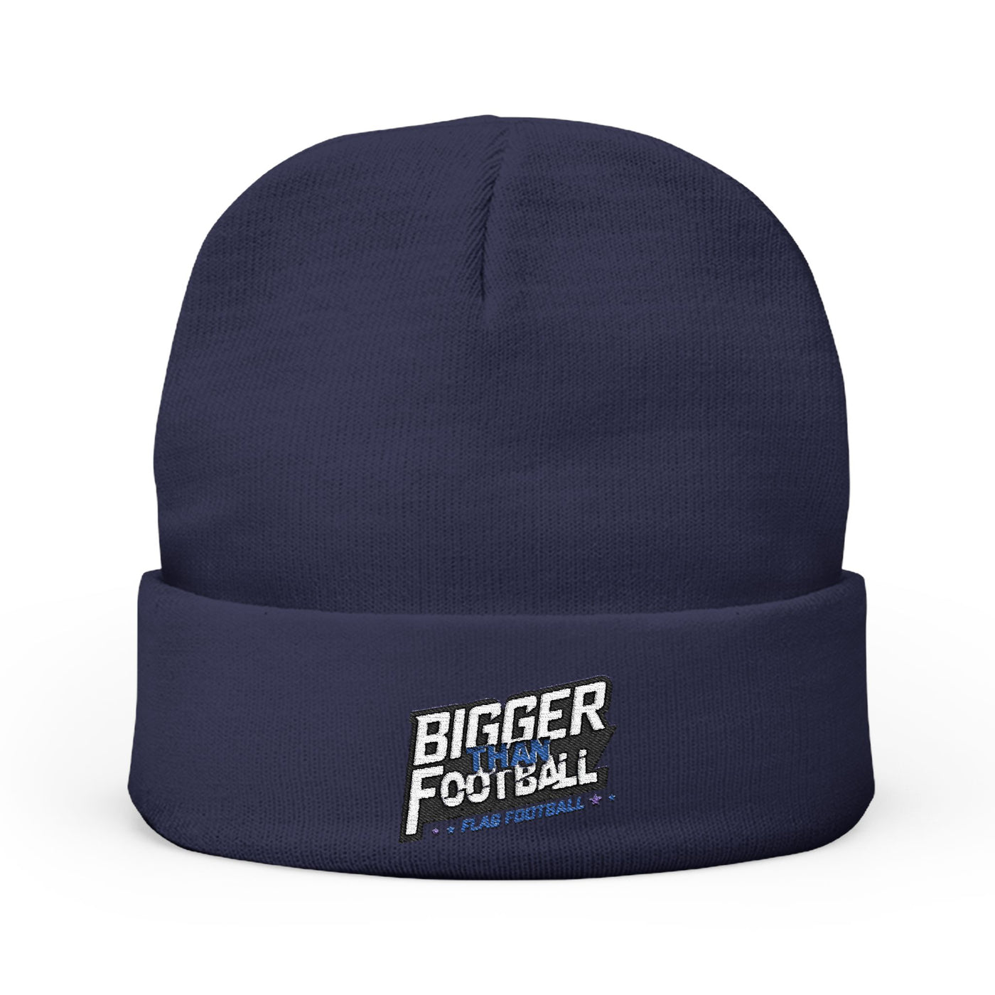 Bigger Football Knit Beanie - Stylish Embroidered Winter Hat