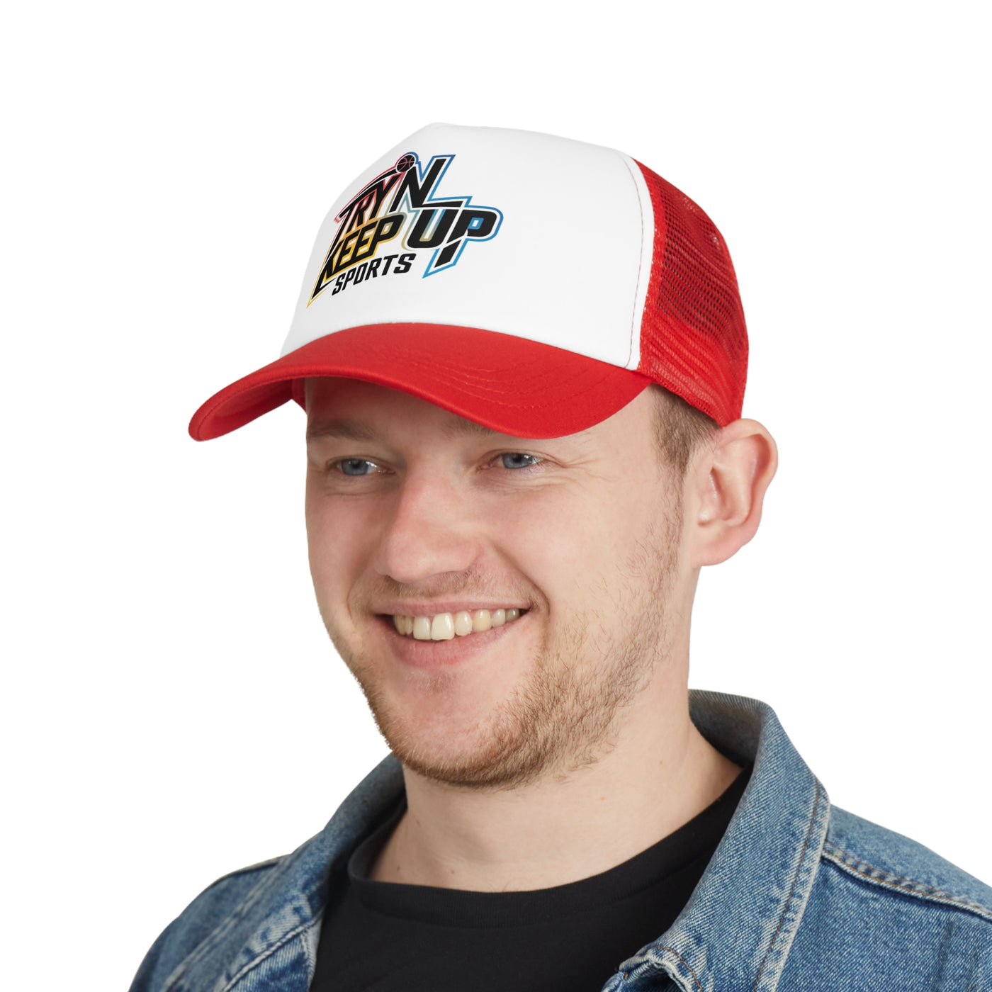 Active Sports Mesh Cap - 'Tryn Keep Up' Trucker Hat for Sports Enthusiasts