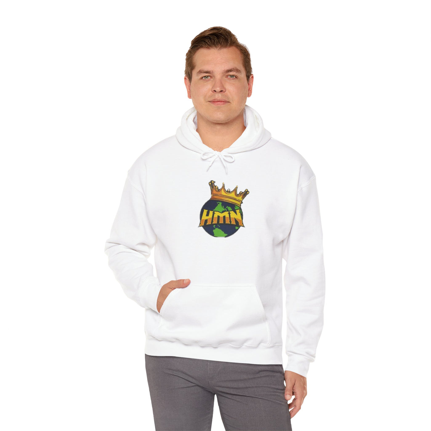 HMN Crown Graphic Unisex Heavy Blend™ Hoodie - Comfortable Streetwear for Everyday Style