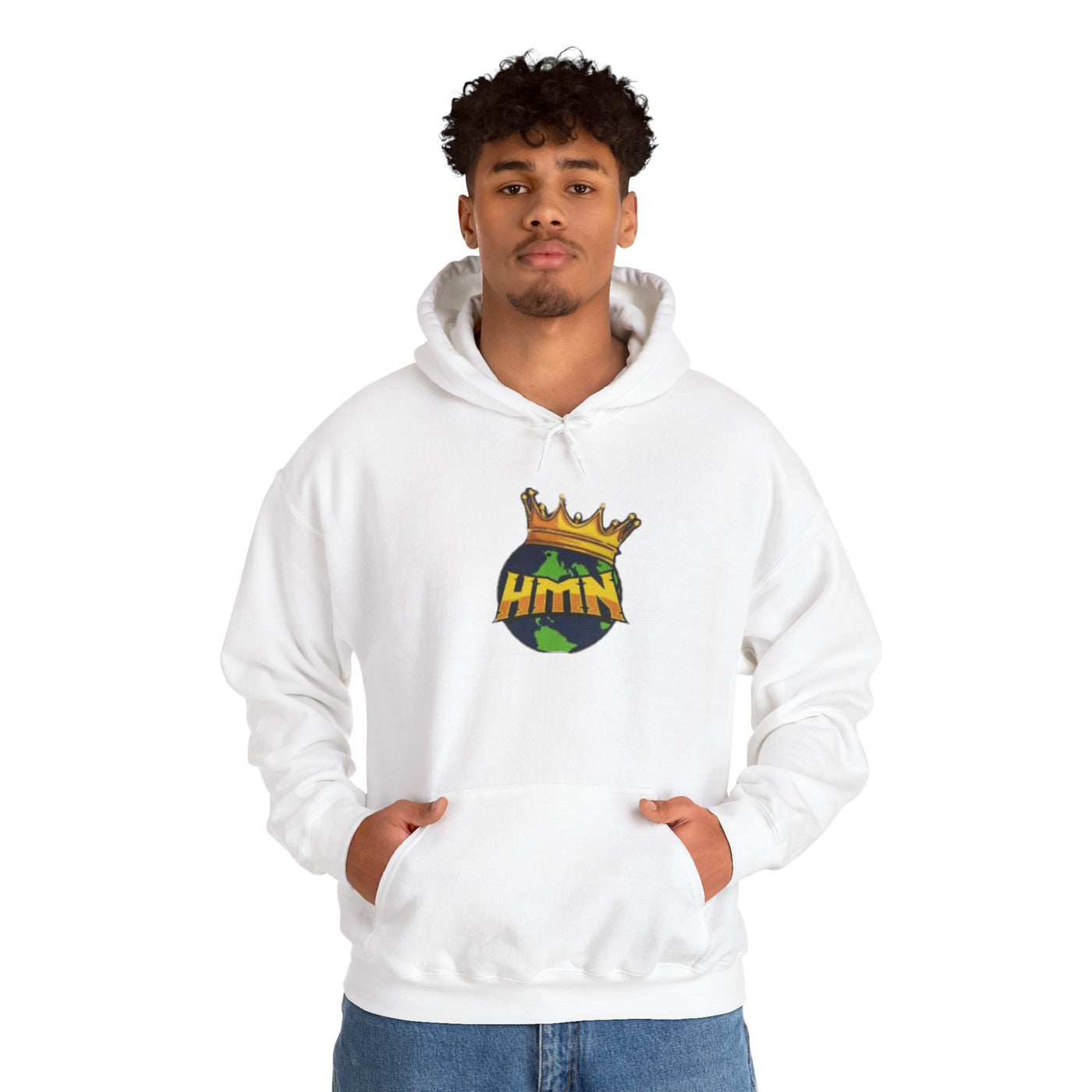 HMN Crown Graphic Unisex Heavy Blend™ Hoodie - Comfortable Streetwear for Everyday Style