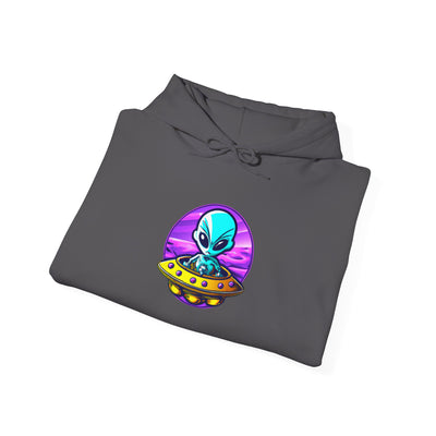 Retro Alien Graphic Hoodie - Unisex Heavy Blend™ Sweatshirt