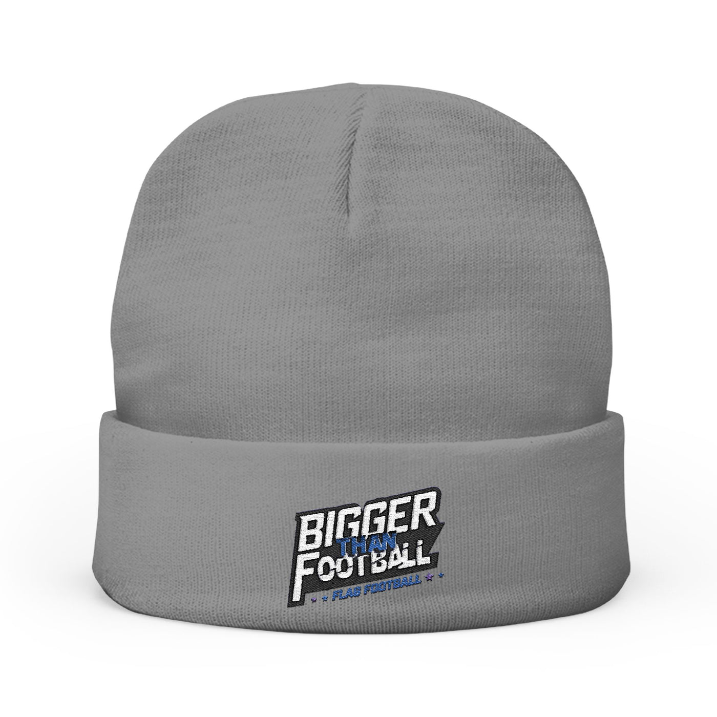 Bigger Football Knit Beanie - Stylish Embroidered Winter Hat