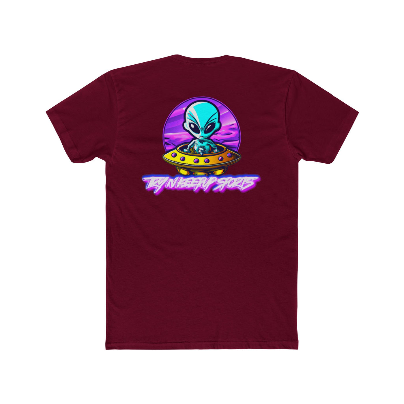 Unisex Cotton Crew Tee - Alien Encounter Graphic T-shirt