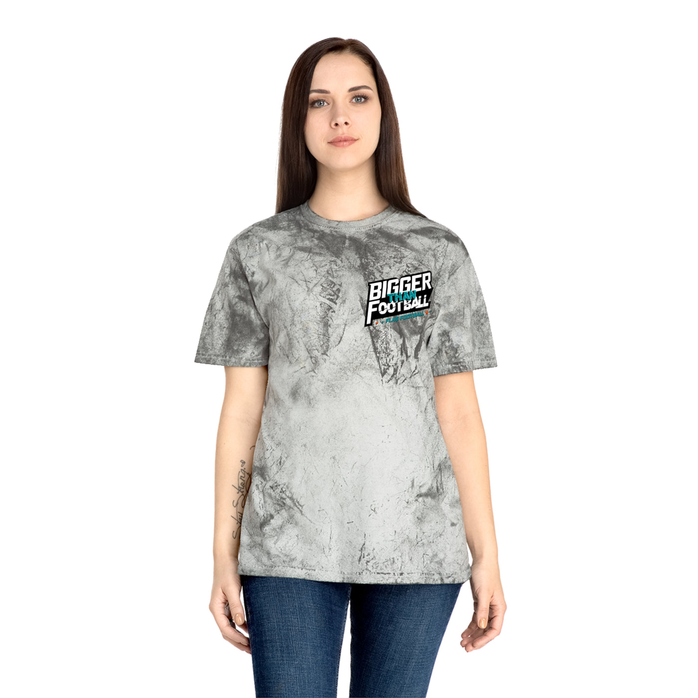 Bigger Football Unisex Tie-Dye T-Shirt - Color Blast Style