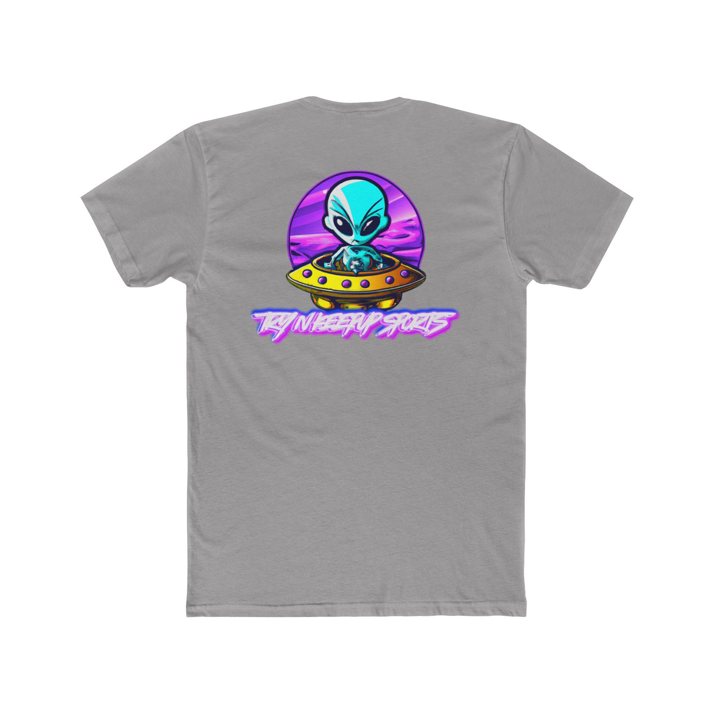 Unisex Cotton Crew Tee - Alien Encounter Graphic T-shirt