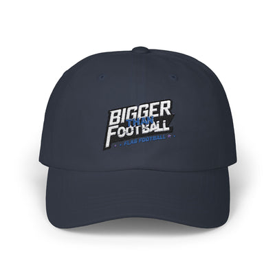 Bigger Than Football Classic Dad Cap - Casual White Hat for Sports Lovers