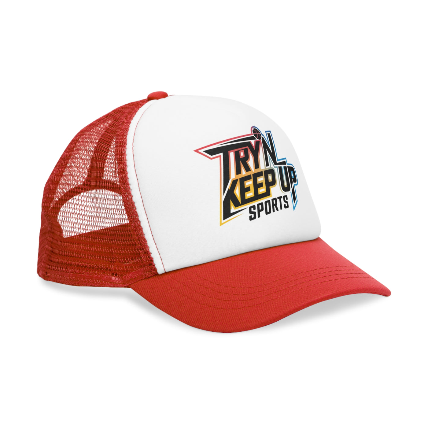 Active Sports Mesh Cap - 'Tryn Keep Up' Trucker Hat for Sports Enthusiasts