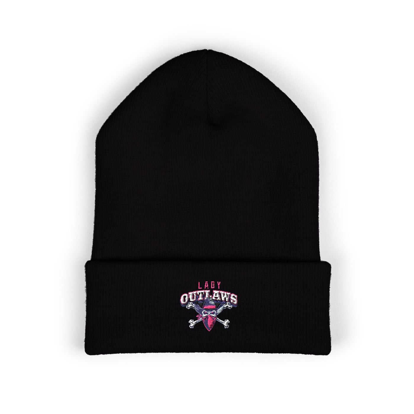 Lady Outlaws Embroidered Cuffed Beanie - Cozy Fashion for Adventurers