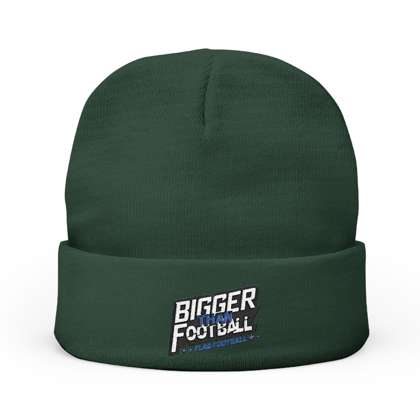 Bigger Football Knit Beanie - Stylish Embroidered Winter Hat