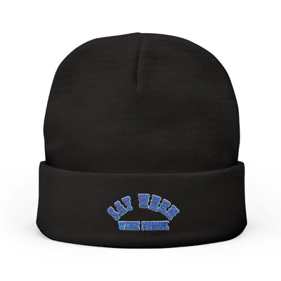 Say When Stylish Embroidered Knit Beanie