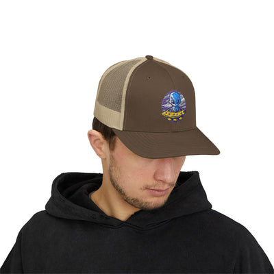 Alien UFO Snapback Trucker Cap - Fun & Trendy Hat for Sci-Fi Lovers