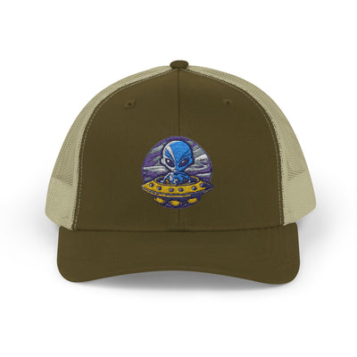 Alien UFO Snapback Trucker Cap - Fun & Trendy Hat for Sci-Fi Lovers