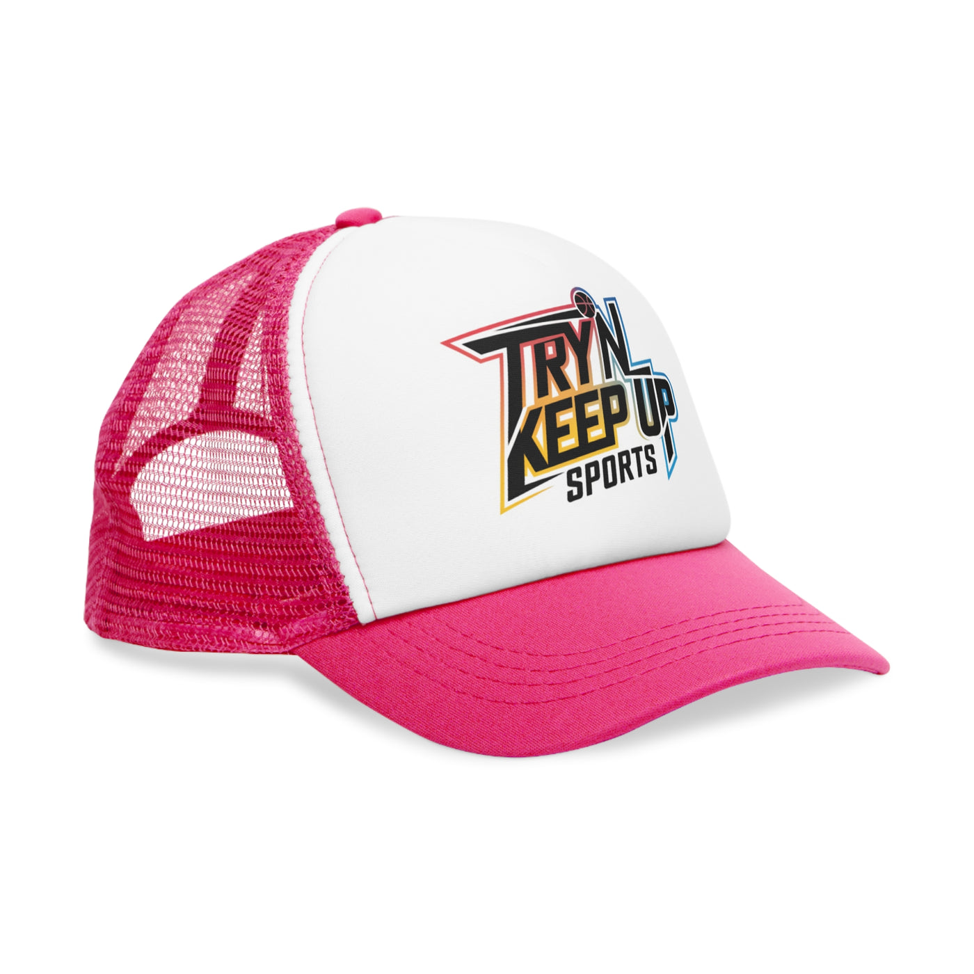 Active Sports Mesh Cap - 'Tryn Keep Up' Trucker Hat for Sports Enthusiasts