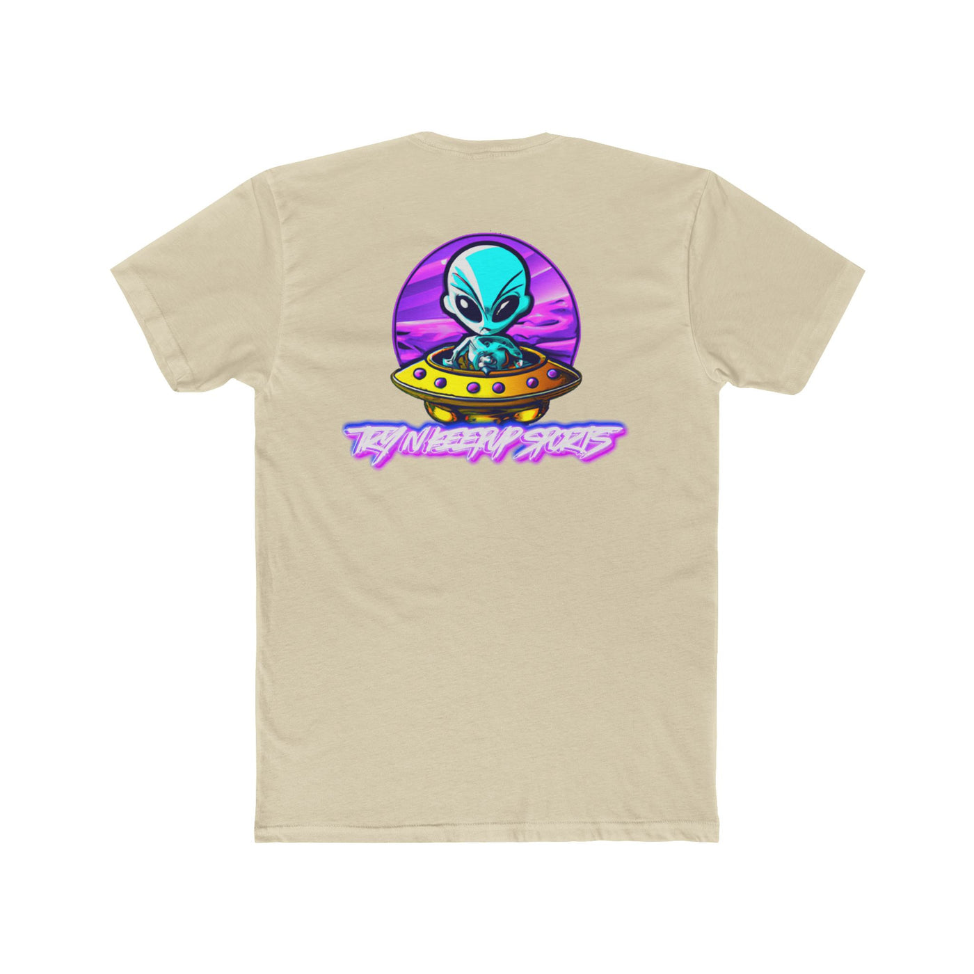 Unisex Cotton Crew Tee - Alien Encounter Graphic T-shirt